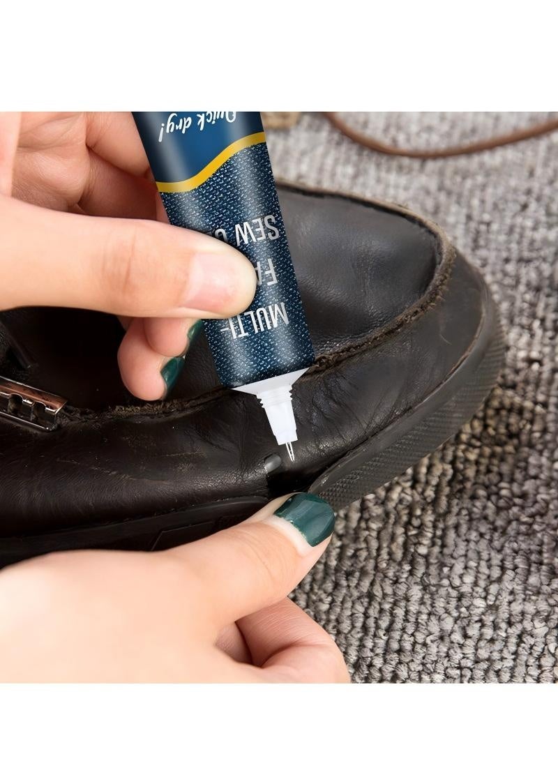 JUE-FISH Quick Dry Multi-Fabric Sew Glue, Fabric Glue Permanent Clear Washable For Patches Drying Waterproof Adhesive All Fabrics, Clothes, Cotton, Flannel, Denim, Leather, Polyester Repair - Image 4