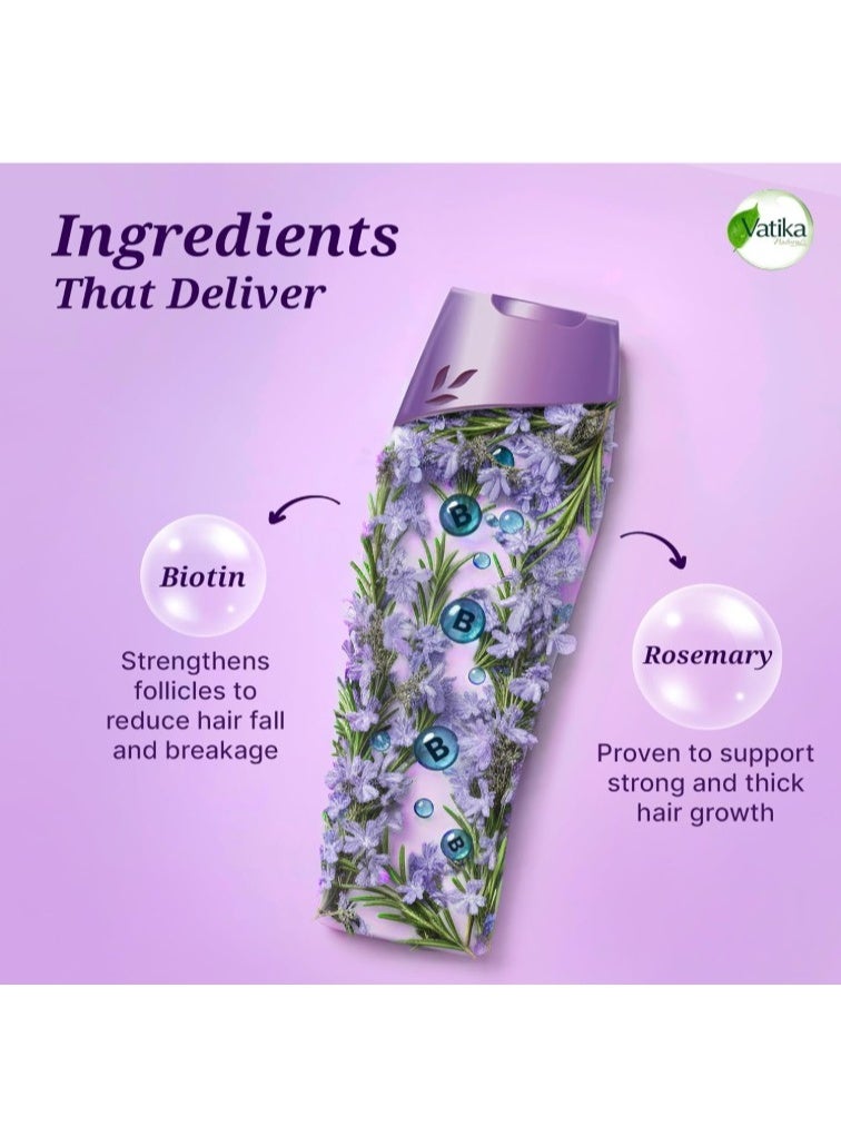 Vatika Naturals Rosemary Shampoo for Hair Strengthening (2x400ml) | Infused with Biotin | Promotes Stronger Hair Growth, Prevents Hair Fall | No Phthalates, Paraffin or Alcohol | Super Value Pack - Image 3