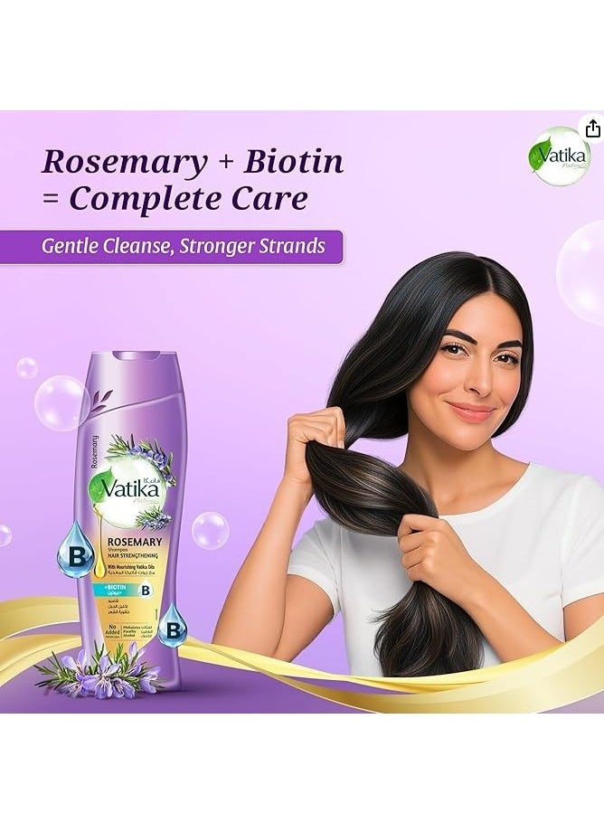 Vatika Naturals Rosemary Shampoo for Hair Strengthening (2x400ml) | Infused with Biotin | Promotes Stronger Hair Growth, Prevents Hair Fall | No Phthalates, Paraffin or Alcohol | Super Value Pack - Image 4
