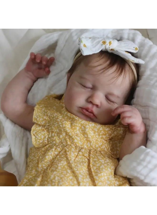 Anano Full Silicone Reborn Baby Doll Girl 20 in Realistic Baby Dolls Silicone Full Body Lifelike Newborn Babies Reborn Toddler Dolls Soft Real Life Like Babys Doll Washable - Image 3