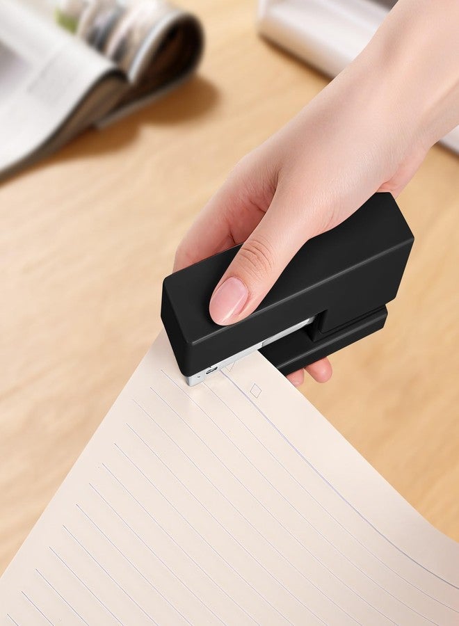 Yzkula 1 Desktop Stapler & 1 Tape Dispenser - 25 Sheet Capacity with 830 Staples and Staple Remover, Non-Slip for Office,School, Home & Classroom, Black - Image 4