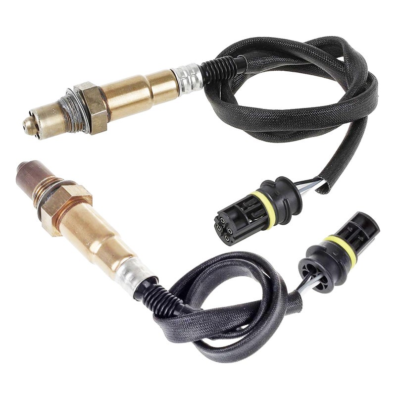 Dropwater 1 Pair Upper and Under Oxygen Sensors Replacement for MercedesBenz 2001 2002 2003 2004 2005 C240 C320Replaces2344883 2344898
