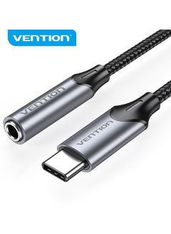VENTION Vention USB-C Male to 3.5MM Earphone Jack With DAC Adapter 0.1M Gray Aluminum Alloy Type  - Image 1