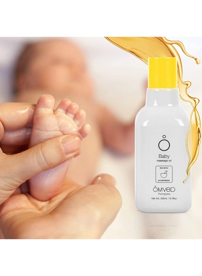 Omved Shishu Vegan Ayurvedic Baby Massage Oil With Ashwagandha Root, Manjistha, Vetiver, Coconut And Almond Oil 200 Ml - Image 5