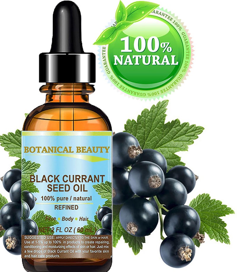 Botanical Beauty BLACK CURRANT SEED OIL 100% Pure Natural Undiluted Refined Cold Pressed Carrier Oil for Skin, Hair, Lip and Nail Care (2 Fl Oz) - Image 2