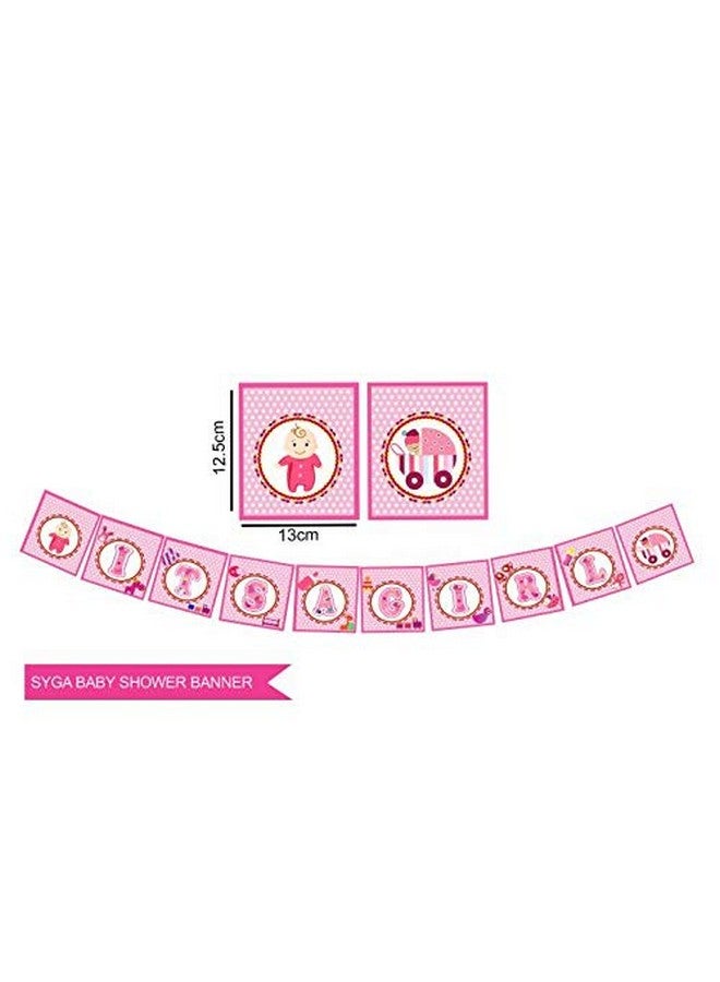 سيجا لافتة ديكورية لحفل استقبال مولود جديد من SYGA ITS A Girl - Image 1