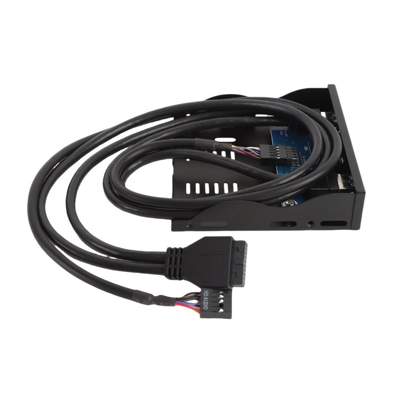 لوحة أمامية USB 3.0: سوداء مقاس 3.5 بوصة، نقل سريع، تحويل 19 سلك إلى USB - متعددة الوظائف، لوحة صوت عالي الوضوح لترقية غلاف الكمبيوتر، إعداد الكمبيوتر - Image 3