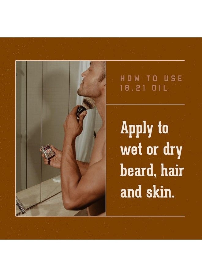 18.21 Man Made - Oil Beard Hair & Skin Noble Oud 2 Oz (Pack Of 1) - Image 1