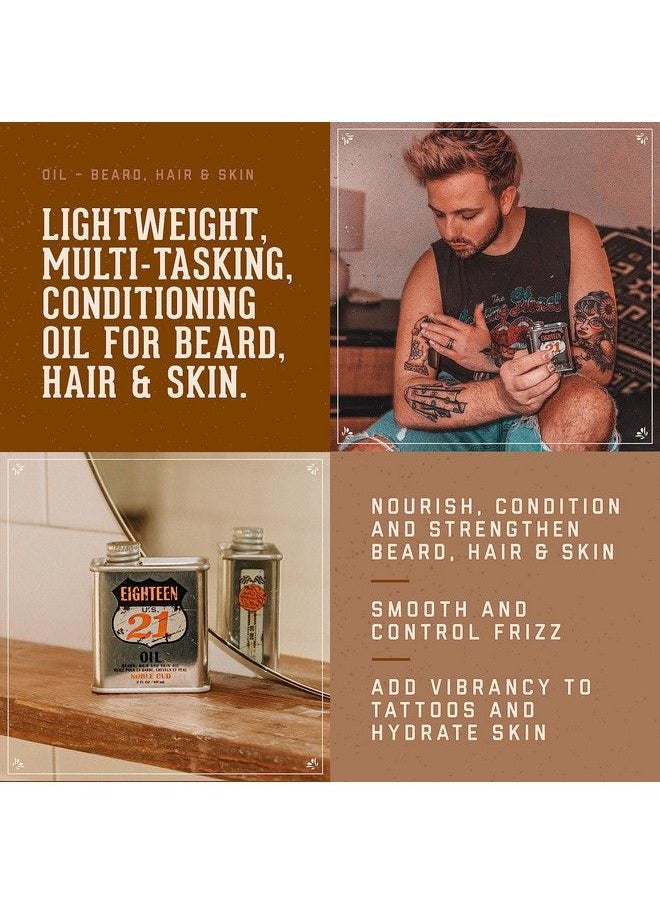 18.21 Man Made - Oil Beard Hair & Skin Noble Oud 2 Oz (Pack Of 1) - Image 1