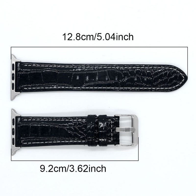 Blue 41mm PU Leather Strap and Hard PC Case for Apple Watch 40mm - Image 2