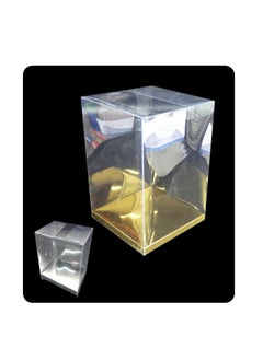 PARTY FUN PVC Gift Boxes - 12x12x20cm - 12 Pieces per Pack (Golden & Silver Colors)  - Image 1