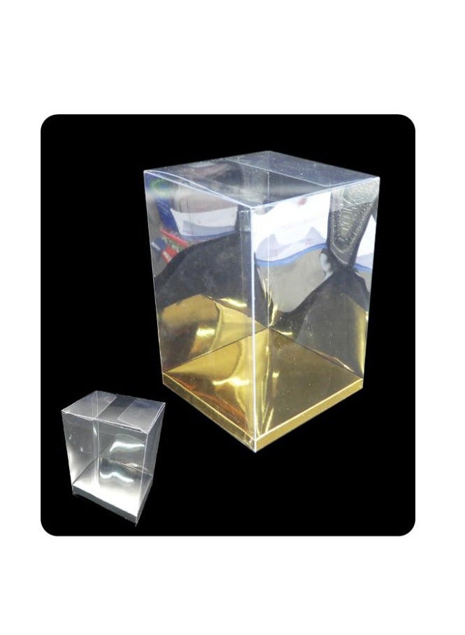 بارتي فن علب هدايا PVC - مقاس 12x12x20 سم - 12 قطعة في العبوة (اللون الذهبي والفضي)  - Image 1
