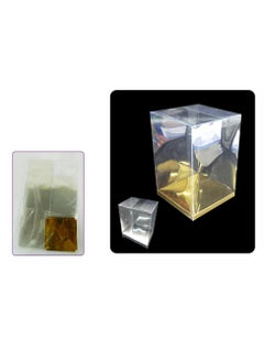 PARTY FUN PVC Gift Boxes - 12x12x20cm - 12 Pieces per Pack (Golden & Silver Colors)  - Image 3