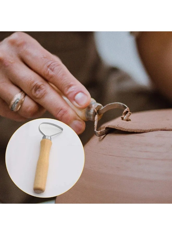 Keep Smiling Pottery Tools Set – 8-Piece Wooden Handle Clay Sculpture & Carving Kit for Ceramic DIY - Image 5