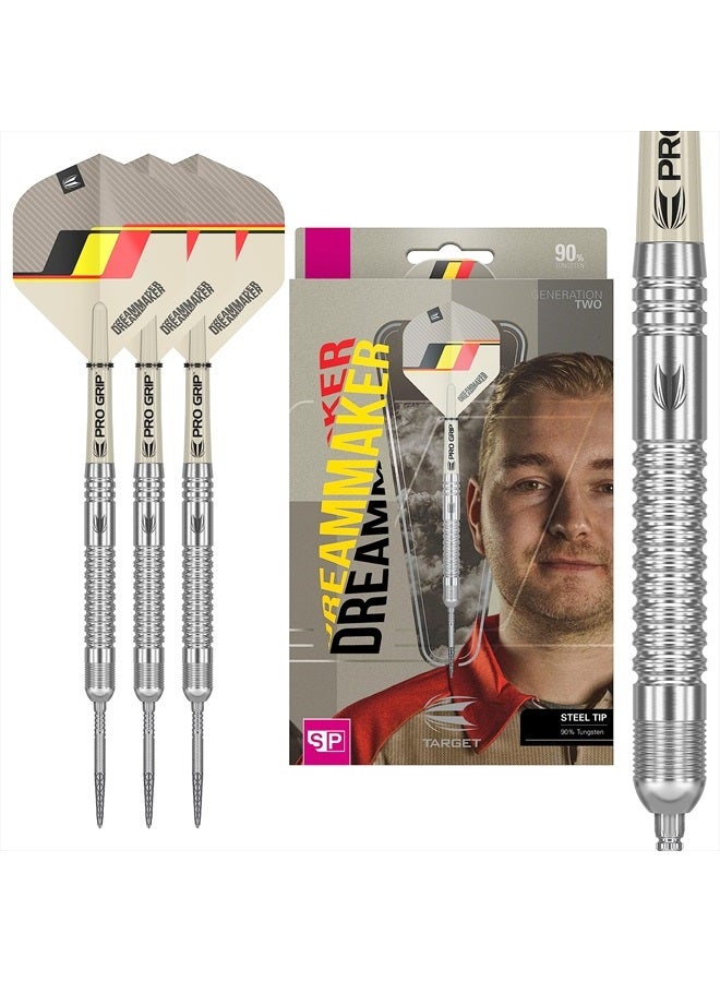 Target Darts Dimitri Van den Bergh Dream Maker G2 21G 90% Tungsten Swiss Point Steel Tip Darts Set - Image 1