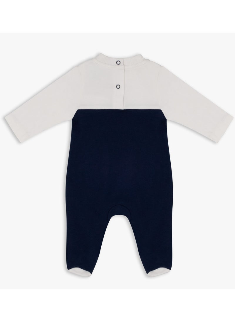 MOON 100% Cotton Sleepsuit 1-3M Blue - Navy Sports - Image 2