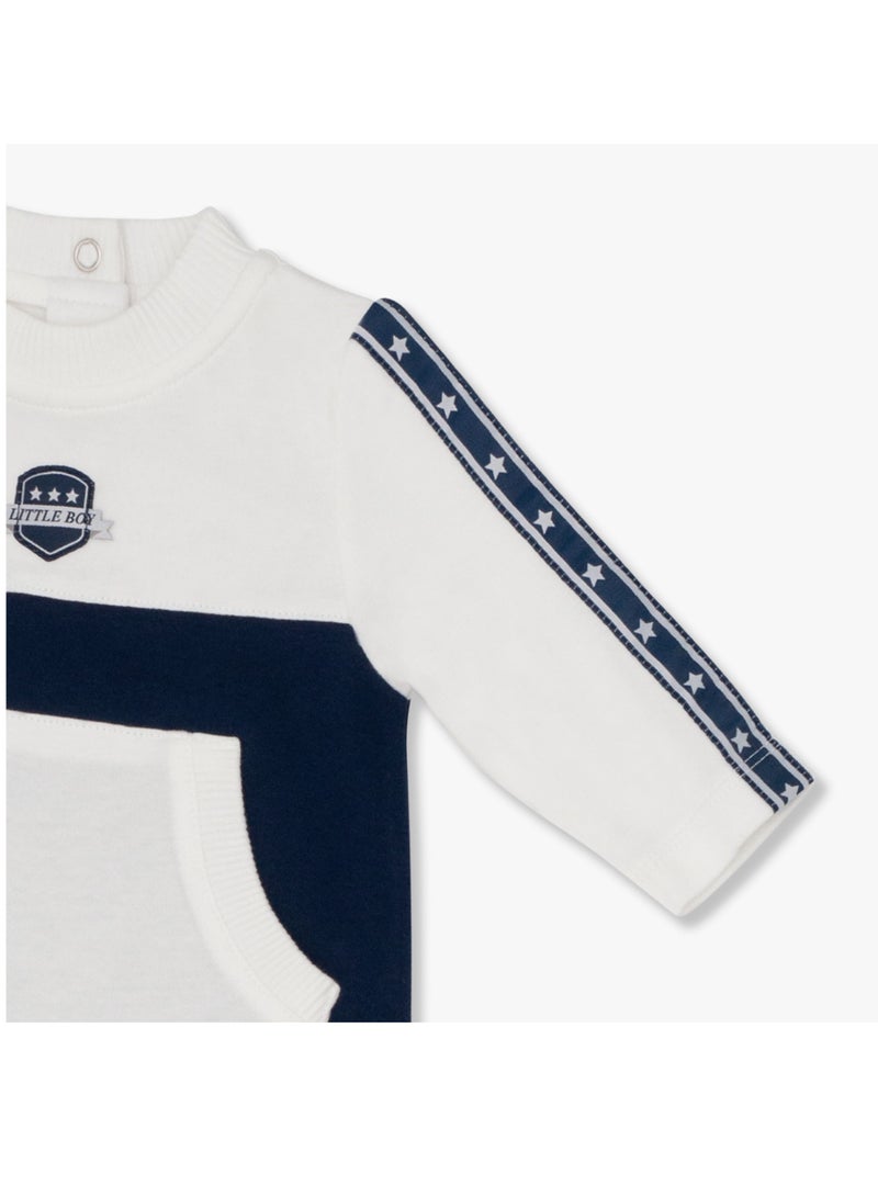 MOON 100% Cotton Sleepsuit 1-3M Blue - Navy Sports - Image 3