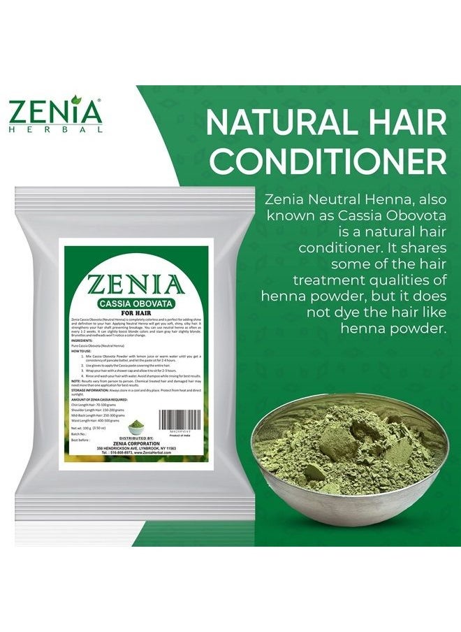 100% Pure Neutral Henna Powder (Cassia Obovata) | Value Pack 1kg (2.2 lbs) | Colorless Henna for Hair | Natural Hair Conditioner | for Silky, Soft & Shiny Hair