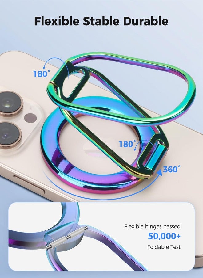 SUPERONE [2025 Upgraded] Mag Safe Phone Ring Holder, Adjustable Magnetic Kickstand & Removable Phone Grip Compatible with Wireless Charging Only for iPhone 17 & 16 & 15 & 14 & 13 Series (Colorful) - Image 5