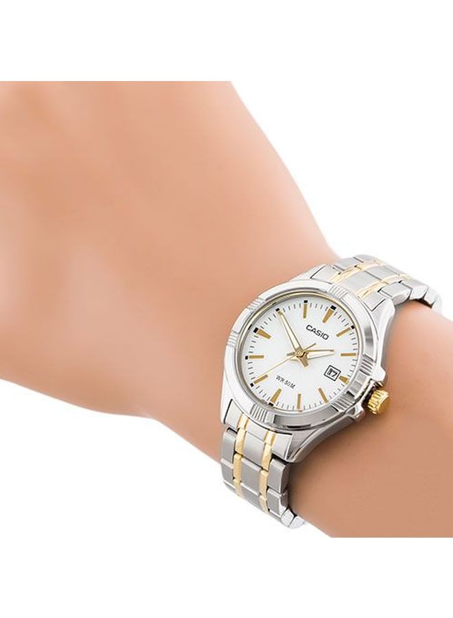 CASIO Men Water Resistant Analog Watch MTP-1308SG-7AVDF - 49 mm - Silver/Gold - Image 4