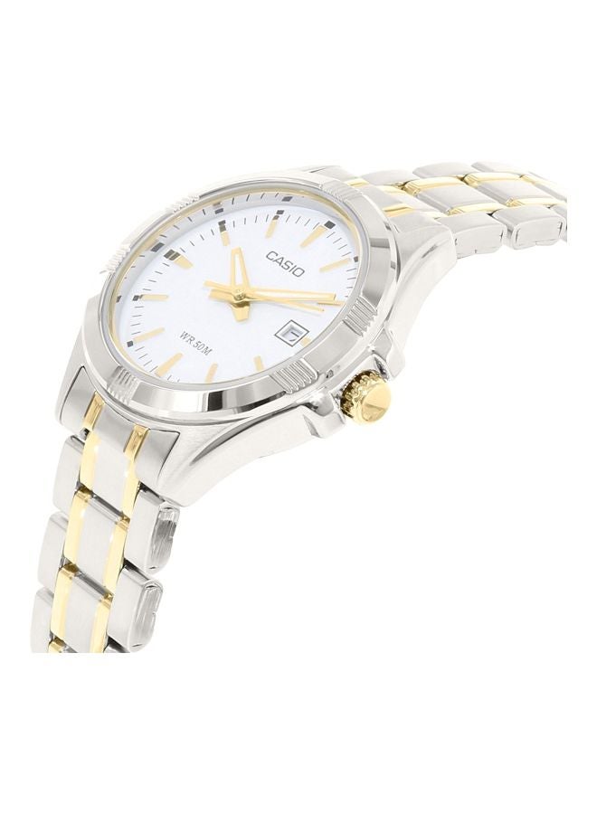 CASIO Men Water Resistant Analog Watch MTP-1308SG-7AVDF - 49 mm - Silver/Gold - Image 3