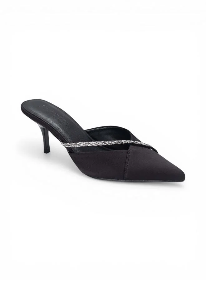 Bata Black Elegant Pointed Heel Mule for Women | Best Price UAE