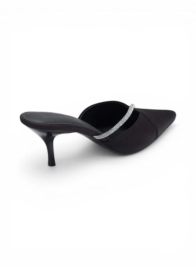 Bata Black Elegant Pointed Heel Mule for Women | Best Price UAE