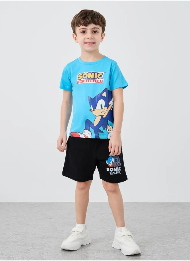 ستايلي Styli Boys Sonic Graphic Print Short Sleeve T-Shirt