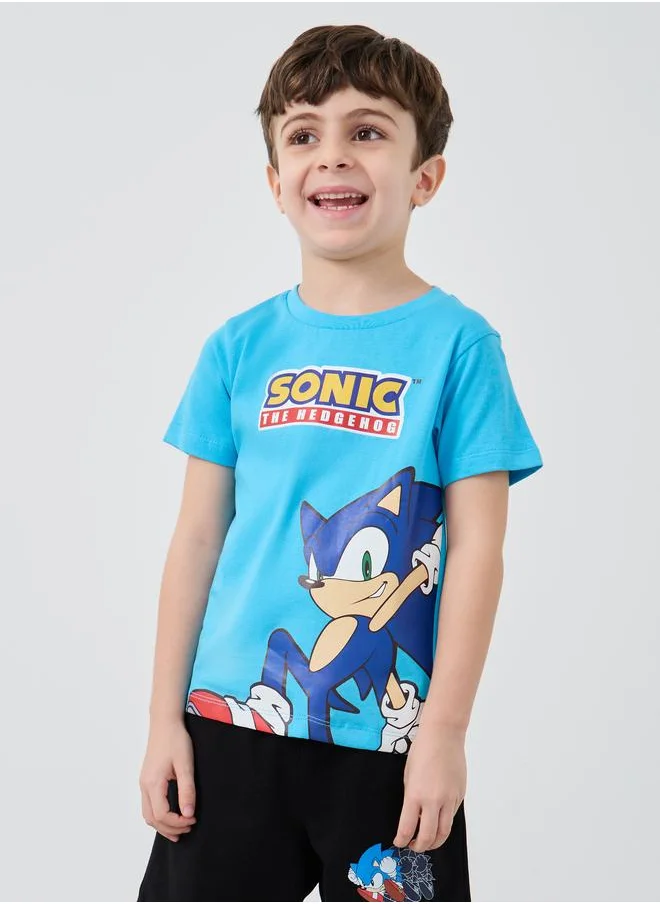 ستايلي Styli Boys Sonic Graphic Print Short Sleeve T-Shirt
