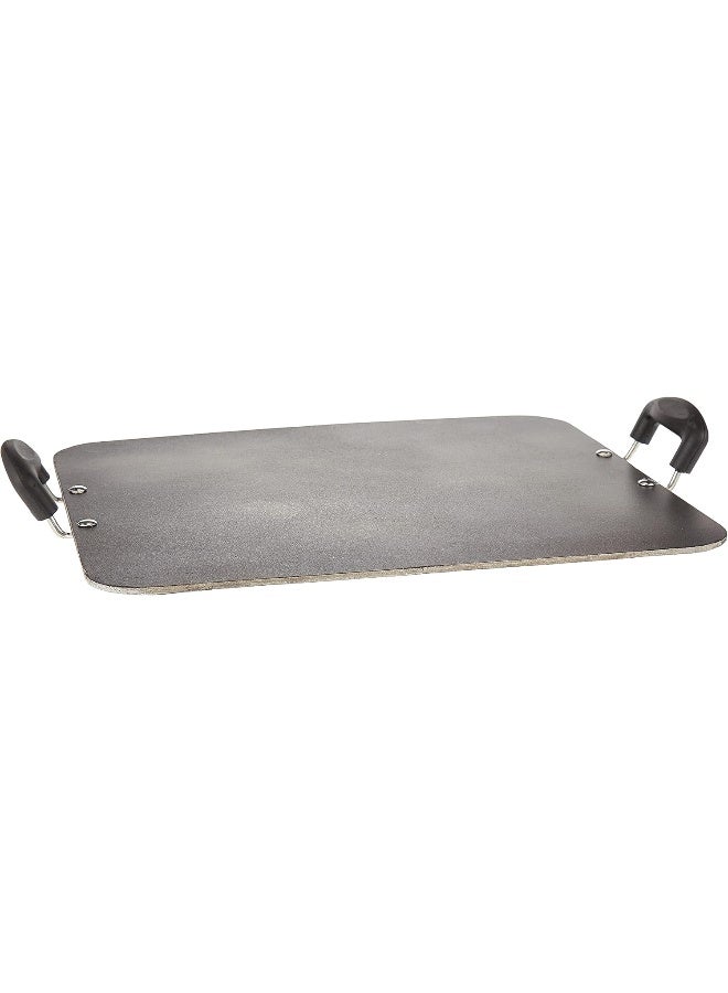 Royalford Flat Square Tawa Non-Stick 15"X13" For All Cooktop Types Made In India Black - Image 2