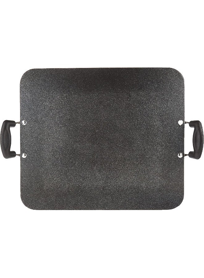 Royalford Flat Square Tawa Non-Stick 15"X13" For All Cooktop Types Made In India Black - Image 4