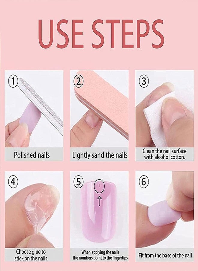 NICENEEDED 24 PCS Long Stiletto Press on Nails, Gradient Colorful French False Nail with Spring Summer Design, Plastic Glossy Full Cover Nail for Women Manicure Art Halloween - Image 5