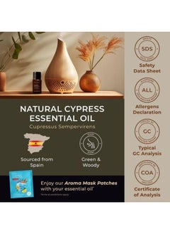 Gya Labs Pure Cypress Essential Oil - 100% Natural Therapeutic Grade Cypress Oil Essential Oils for Varicose Veins, Diffuser & Aromatherapy, 0.34 Fl Oz (Pack of 1) - pzsku/ZA6FA8A08F3730F696CFBZ/45/_/1739961808/0939f116-4baa-429a-9bbf-0a1a4dde2aae