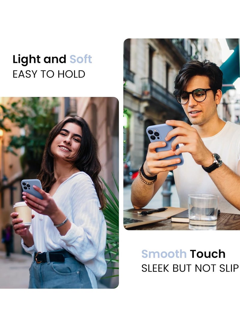 ELTRAZONE Designed for iPhone 15 Pro Max Case, Silicone Upgraded [Camera Protection] for iPhone 15 ProMax Case with [2 Screen Protectors], Anti-Scratch Microfiber Lining, 6.7 inch, Light Blue - Image 2