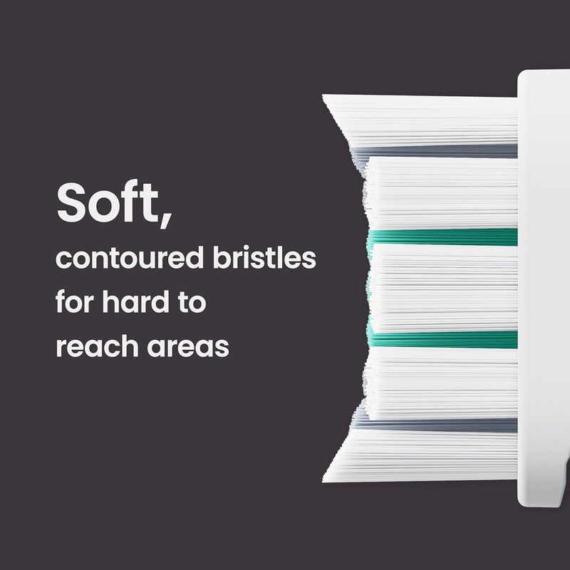 quip Ultra Brush Pod Refill Heads - 4 Pack - Verified Brush Head Refills for Sonic Electric Toothbrushes - Soft Bristles, Compact - Last 3 Months Each - White - Image 2