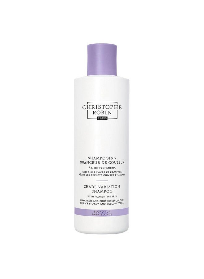 Christophe Robin Shade Variation Baby Blonde Toning Shampoo with Florentina Iris, Neutralizes Brassy, Yellow Tones for Blonde, Bleached, Silver, Highlighted Hair 250ml