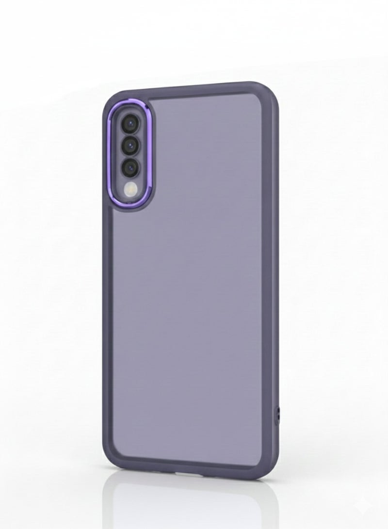 Grace Matte Finish Back Cover Case for Samsung A50 - Elegant Metallic Ribbon Design - Full Camera Protection & Non-Slip Grip - Image 1