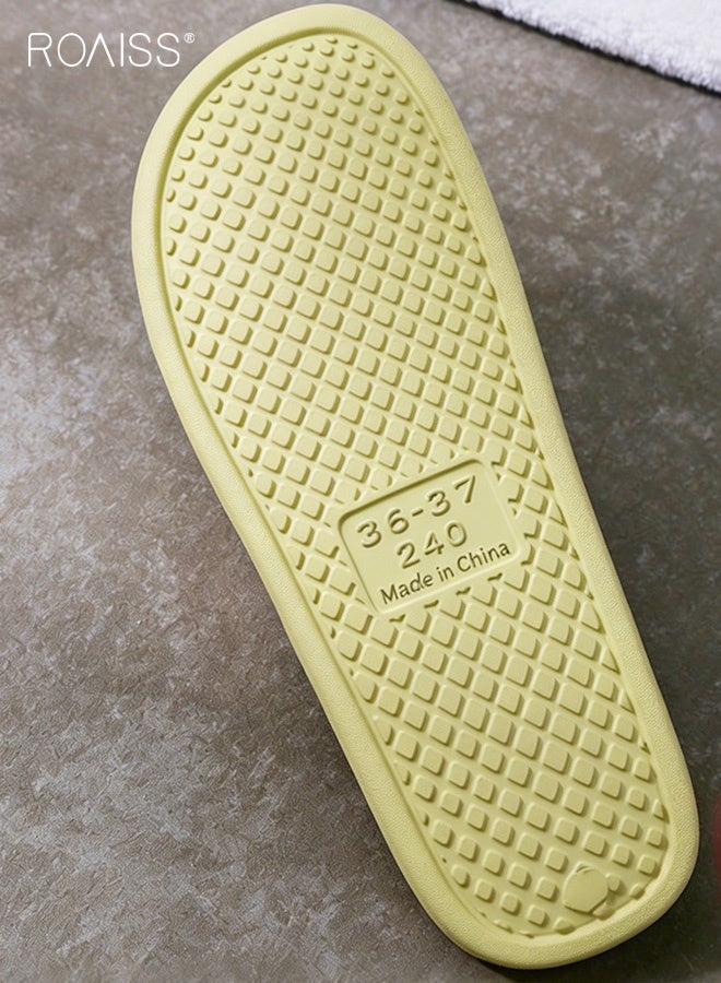 roaiss Women's Comfortable Soft-Soled Flat Shoes Simple Openwork Bathroom Slippers Indoor Home Shower Slippers Non-slip Odor-Proof and Leak-Proof Diamond-Shaped Slippers Pink - Image 4