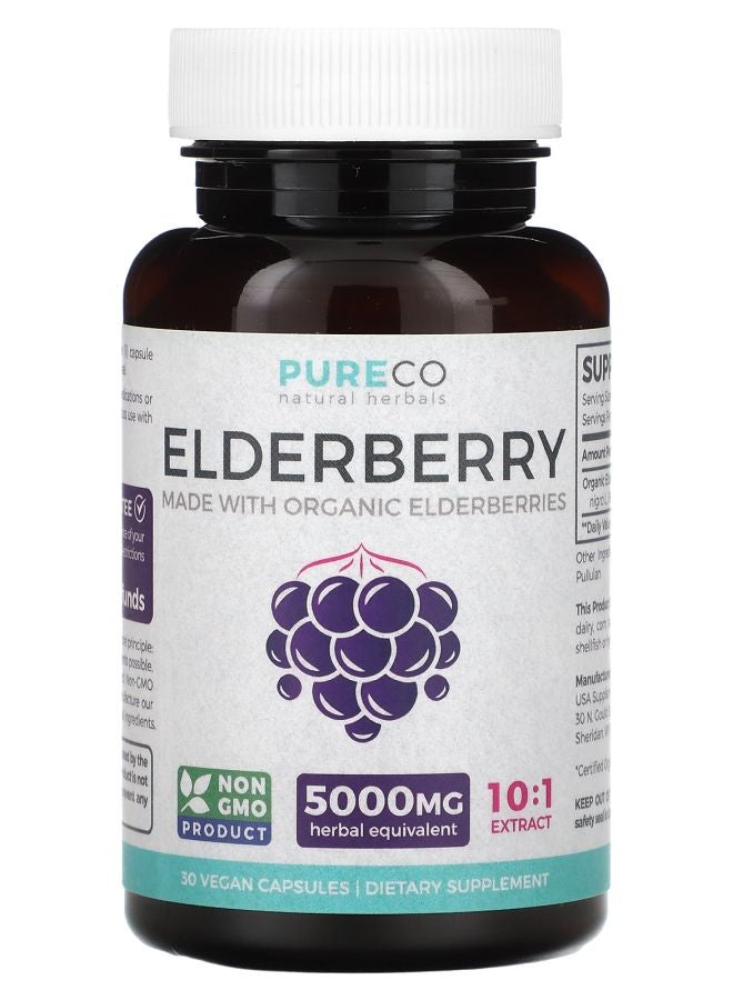 Elderberry 5000 mg 30 Vegan Capsules