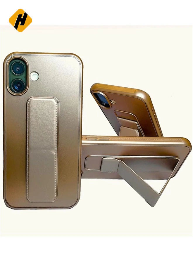HuHa iPhone 16 Plus Desert Titanium Magnetic Car Mount Case – Premium Silicone with Multi-Stand Kickstand & Hand Strap  - Image 1