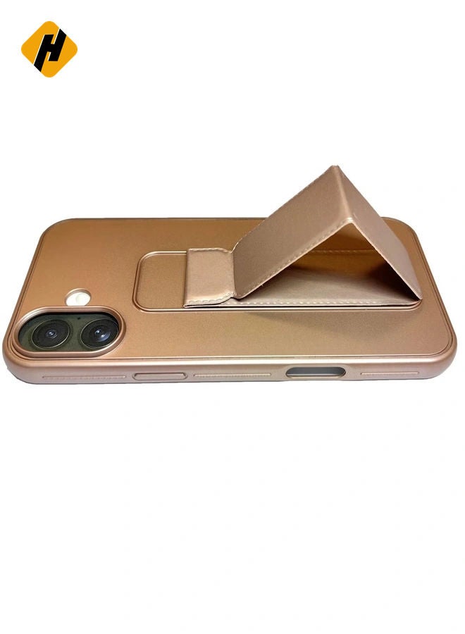 HuHa iPhone 16 Plus Desert Titanium Magnetic Car Mount Case – Premium Silicone with Multi-Stand Kickstand & Hand Strap  - Image 3