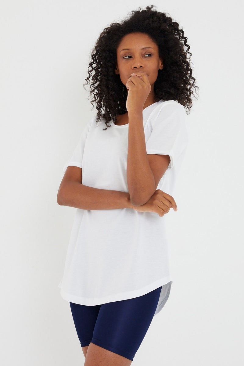 Cool Tarz Cool Style Style Cool Women White Dirty Collar Loose T-SHIRT-XKTCPS001R15S  - Image 4