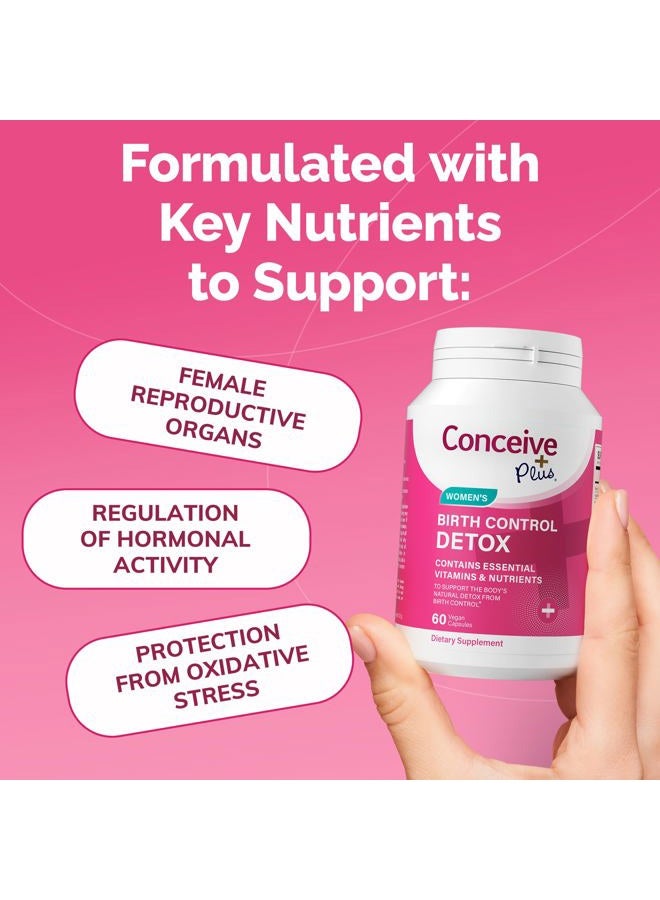 Conceive Plus Birth Control Detox Supplement - Prenatal Vitamins Best for Women - Support Hormone Balance & Ovarian Health - Essential for Women Trying to Conceive - Dietary Supplements - 60 Capsules - Image 4