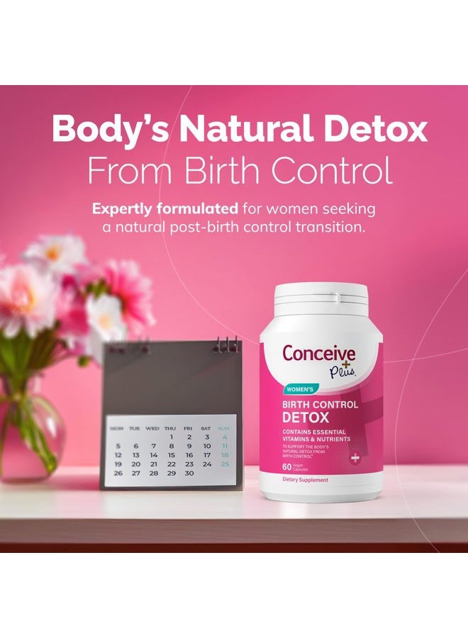 Conceive Plus Birth Control Detox Supplement - Prenatal Vitamins Best for Women - Support Hormone Balance & Ovarian Health - Essential for Women Trying to Conceive - Dietary Supplements - 60 Capsules - Image 2