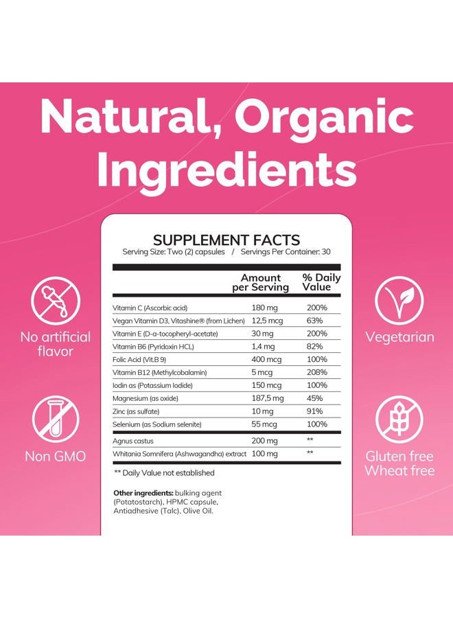 Conceive Plus Birth Control Detox Supplement - Prenatal Vitamins Best for Women - Support Hormone Balance & Ovarian Health - Essential for Women Trying to Conceive - Dietary Supplements - 60 Capsules - Image 3