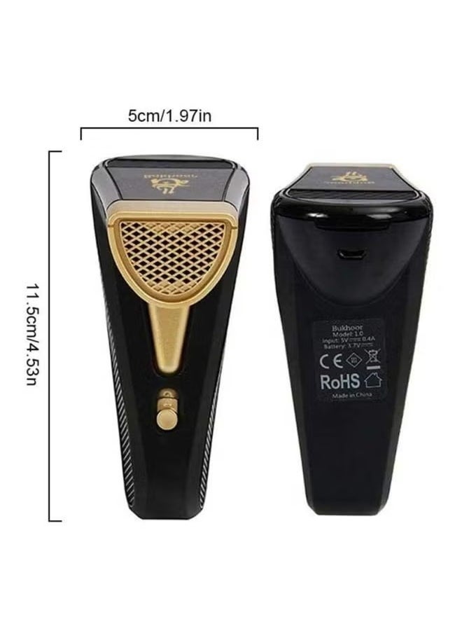 Cool Baby USB Rechargeable Foldable Electric Incense Burner Black/Gold  - Image 2