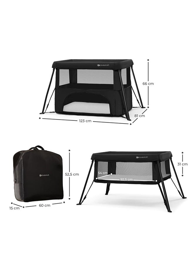 Kinderkraft Cami 3-In-1 Baby Cot - Grey - Image 4