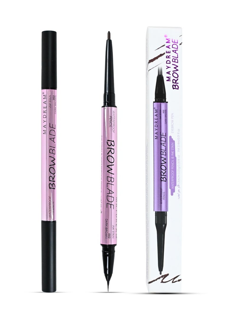 مي دريم قلم آيلاينر شعره شعره: قلم آيلاينر دقيق برأس يشبه الفرشاة، يمنحك تحديدًا شعرة بشعرة لمظهر آيلاينر طبيعي أو دراماتيكي بسهولة وثبات طويل - Image 1