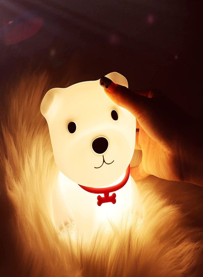 SAPRA Cute Puppy Night Light for Kids - Soft Silicone LED Lamp with Warm Glow, Rechargeable & Touch Control, Silicone Lamp, Cute Night Light, Light for Kids - Perfect Bedside Companion for Children - Image 4