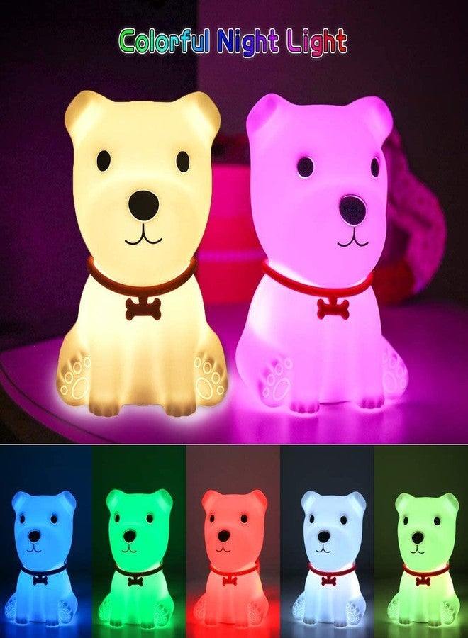 SAPRA Cute Puppy Night Light for Kids - Soft Silicone LED Lamp with Warm Glow, Rechargeable & Touch Control, Silicone Lamp, Cute Night Light, Light for Kids - Perfect Bedside Companion for Children - Image 2
